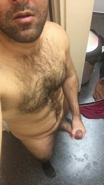 Naked in the break room;)