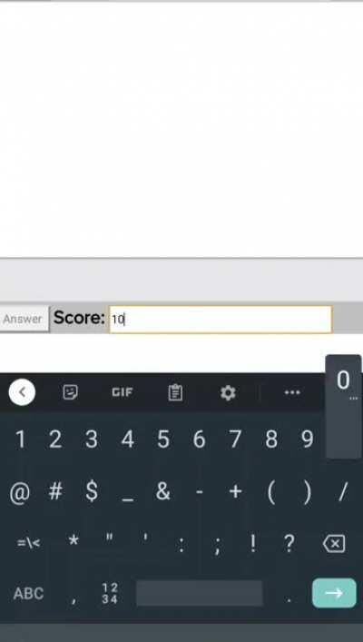 My online class let's me choose my score when on mobile