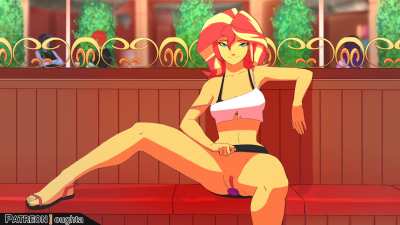 Sunset Shimmer flashing in public (oughta)