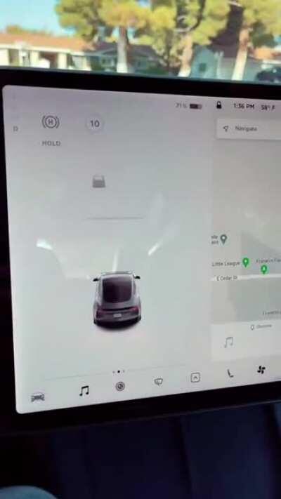 Tesla collision avoidance detecting invisible man at cemetery