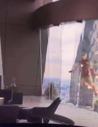 In Avengers Endgame, when Tony sneaks into the Avengers tower he uses the nano tech to retract the suit on his feet first so he can land quietly