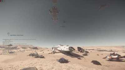 Glimpse of a populated Star Citizen Universe