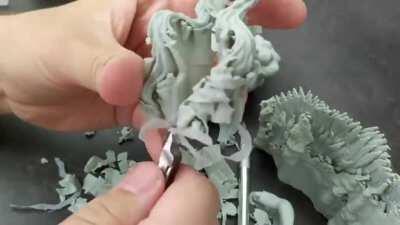 Athalia angel on cloud FDM 3d print, assembly video