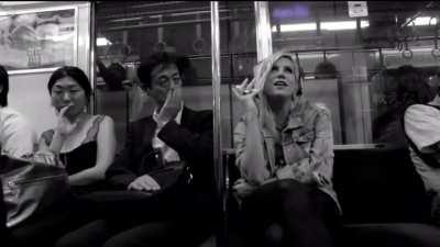 Kesha singing in a Tokyo subway…