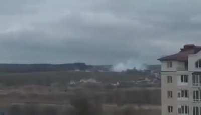 Russian helicopter shot down at Hostomel airfield