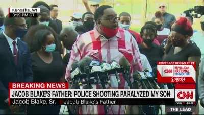 The Father Of Jacob Blake Who Was Shot By Police Says A Prayer And Speaks At A Press Conference