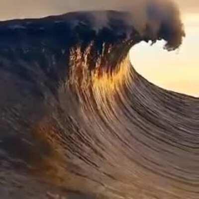 Waves touching the clouds.