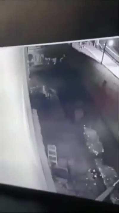 CCTV footage captures person dashing on all fours in the dead of night