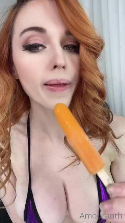 Amouranth Nude Popsicle Blowjob Video