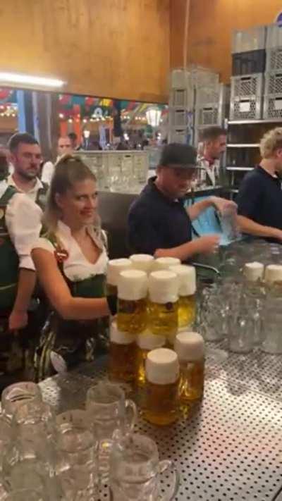 Octoberfest waitress strength is insane!