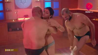 Priyanka Chaurasia HOT Boobs Threesome Kissing Sex Scene In Shuddhikaran Ep 07 -2 Primeplay