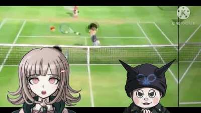 Ryoma and Chiaki playing wii tennis