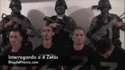 Cartel Del Golfo interrogation 4 Zetas these bastards have admitted to raping women,killing women, killing kids. They were forcibly recruited and haven't been paid or fed by their bosses. This was back when Lazcano and Z-40 were still running the Los Zeta