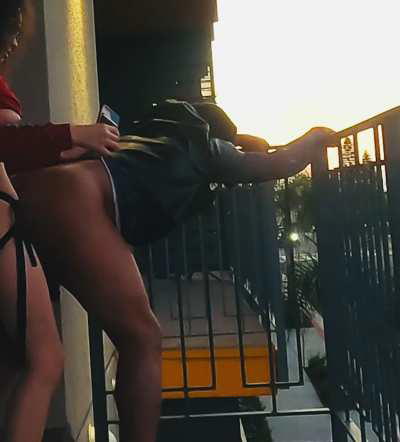 Ever fantasize about being fucked on a balcony while cars drive by?