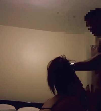 Throwback to our closed door swap with our sexy Tongan couple. He throat fucked me so hard that hubby heard it from the other room.