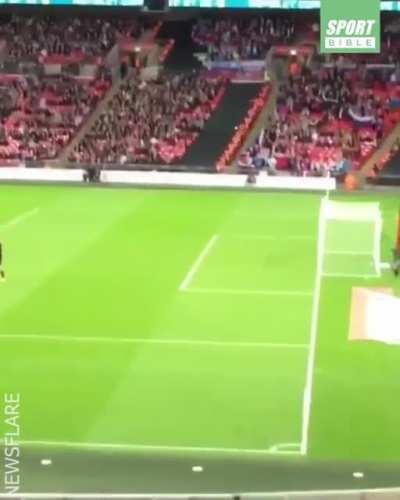 When a fan scored from 100m with a paper airplane at Wembley. Biggest cheer of the night by far.