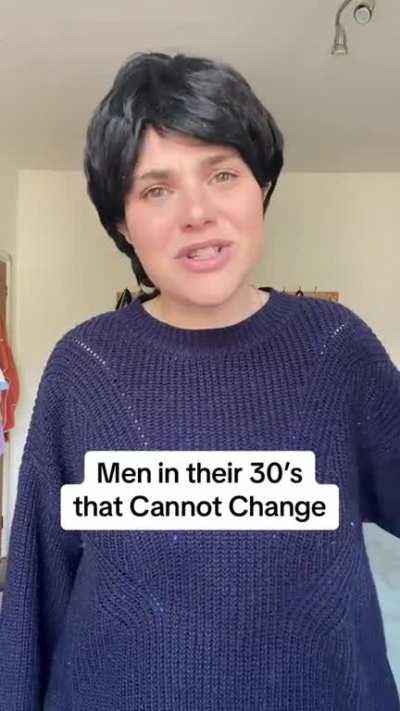 Men in their 30s cannot change