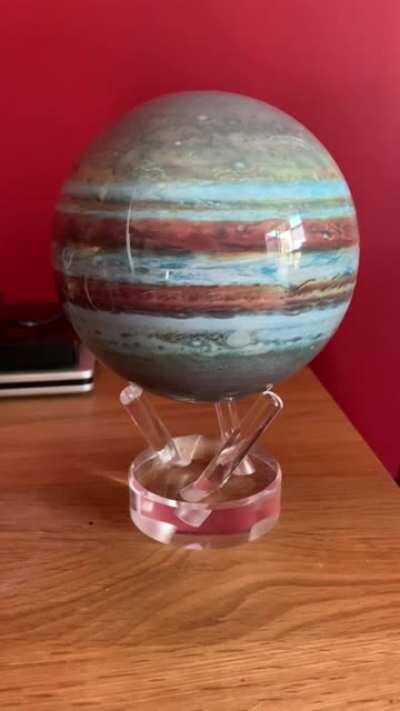 A solar powered globe