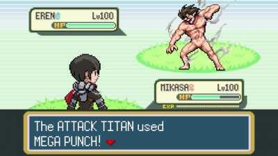 [OC] Eren Vs Mikasa Pokemon Battle