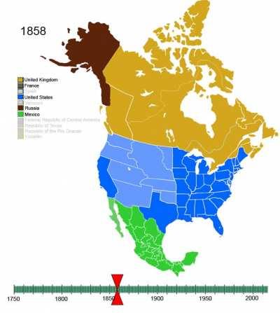 The conquest of North America since 1750