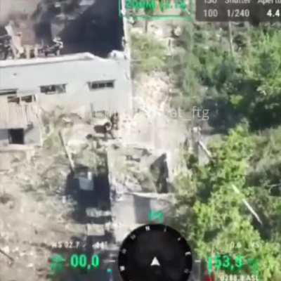 Drone Footage shows Russian Soldier being Sniped by Ukrainian Soldier 