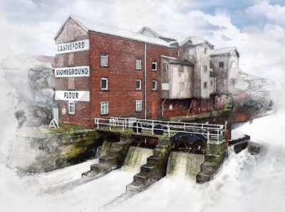 An animated digital painting I did of Stonegrounds Flour Mill, Castleford, West Yorkshire