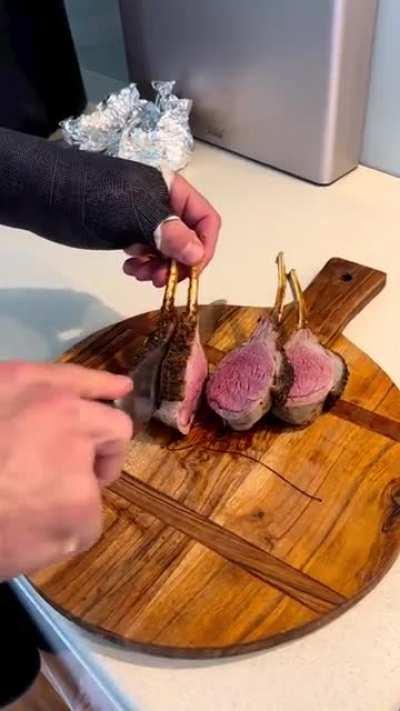 Chef Volkanovski makes lamb racks