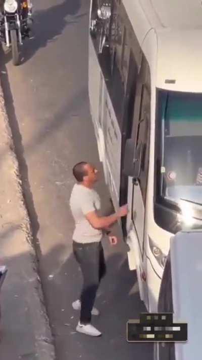 to fight a bus