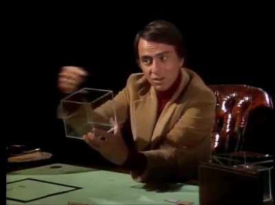 Carl Sagan explains the 4th dimension, circa 1980s