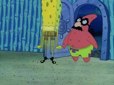 Spongebob got so scared.