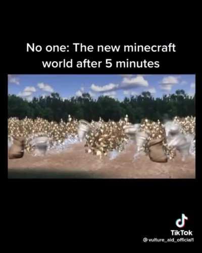 Marcel in the new Minecraft world