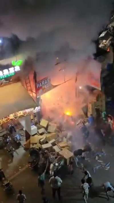 Fire Cracker shop on fire