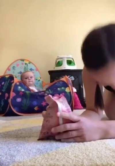 This baby's reaction to her food