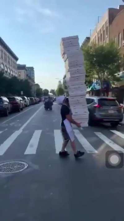 WCGW if I carry all these pizza boxes across the street