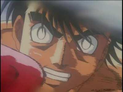 When I first saw this scene this song kept playing in my mind.. Ippo's shoes altered gravity and physics