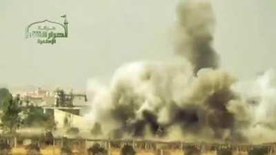 Ahrar al-Sham target government forces with two stage IED attack and harass responders with rifle fire - Daraa - 2013