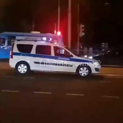 He confused a zebra crosswalk with a ladder