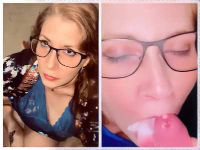 Before and after cum in mouth