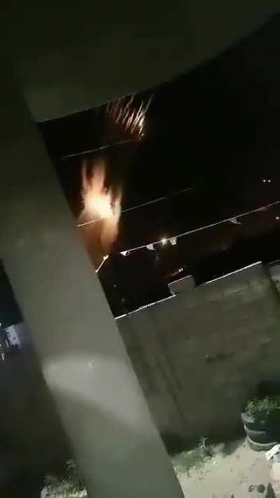 A massive barrage of rockets shot from Gaza and intercepted