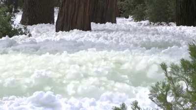 River turns into snow