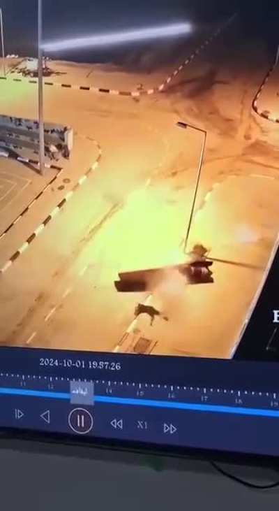 The moment an Iranian rocket fell on a Palestinian – allegedly the only fatality from Iran's attack on Israel