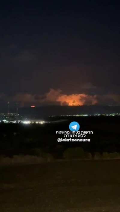 Israeli strikes in south lebanon as seen from northern Israel (7.10)