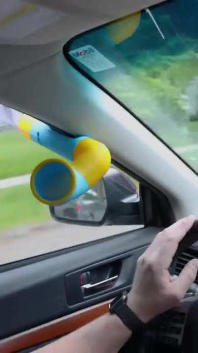 I design unnecessary product ideas so I created easiest way to stay cool while driving.