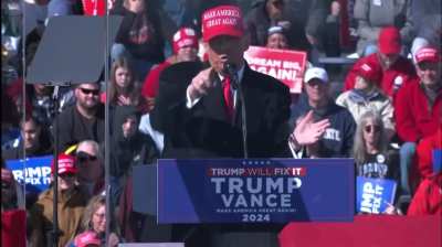 Trump at his rally saying ‘I don’t mind” if the media gets shot