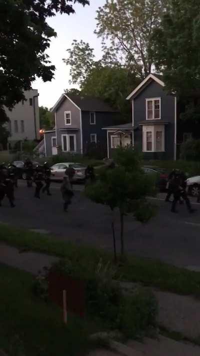 Please make this go viral. I am begging you. Police and National Guard patrolling neighborhood and shooting civilians on their own property. Make America see this, I beg you. [Minneapolis]