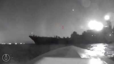 ⚡️ The Security Service of Ukraine attacked the Russian Federation's large landing ship Olenegorskiy Gornyak