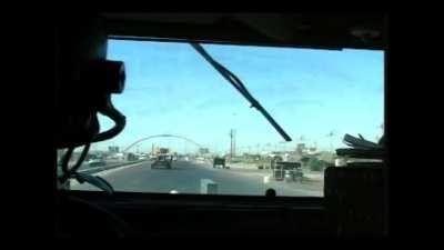 IED Strikes US Humvee on Patrol, June 2007 Iraq