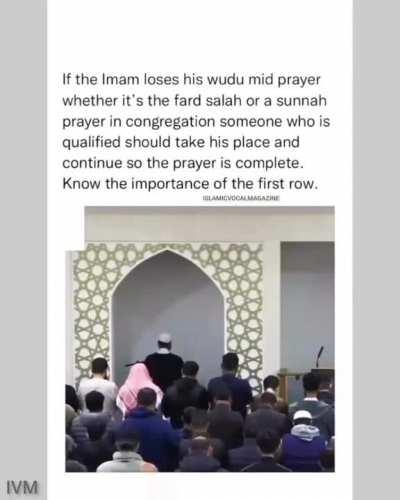 The importance of the first row in congregation prayer