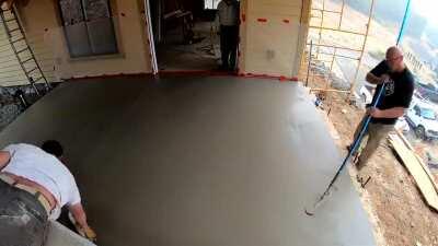 Pouring and finishing a concrete patio