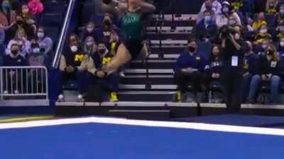 Michigan State’s Delaine Harkness 💚🤍🤸‍♀️🔥